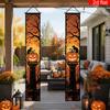 Halloween Porch Sign Cat Pumpkin Tombstone Tree Bat 1 Pair Polyester Indoor Outdoor Decor