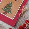 Christmas Gift Card Holder 5 Slots Postcard Card Sleeve Christmas Tree/Snowman Money Holder Envelope Booklet for Xmas Party Supplies