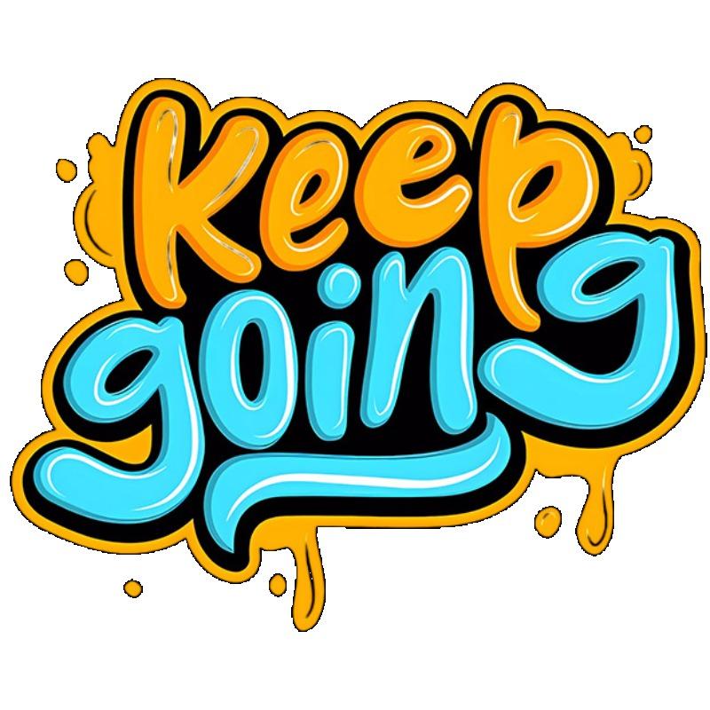 Оверсайз футболка черная с граффити-принтом 'Keep Going' Повседневная уличная одежда для женщин и мужчин