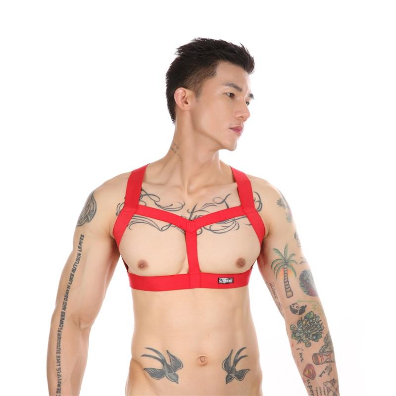 Male Lingerie Harness Men Fetish Bondage Sexy Body Chest Straps Hollow Out Clothing Hombre Arnes Shoulder Costume
