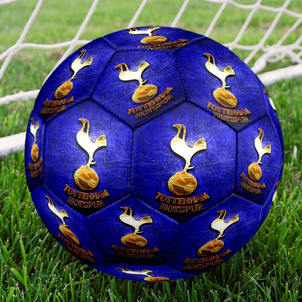 Tottenham Crest Design Printed Size 5 Soccer Balls, High-Quality, Anti-Slip, Protective Football, A Unique Gift , Birthdays, Christmas Gifts
