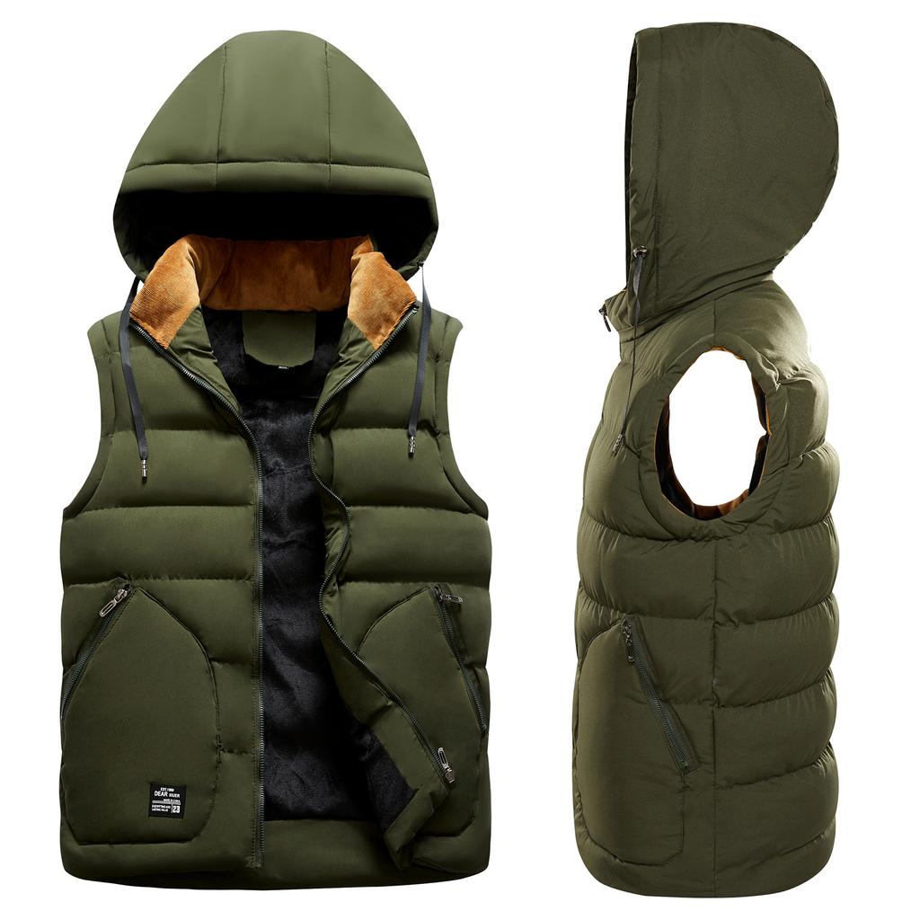 Men's Autumn and Winter Thick Down Cotton Vest