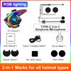 Bluetooth 5.4 Motorcycle Helmet Headset IP65 Waterproof Voice Assistant Speaker Earphone With RGB Ambient Light Support FM