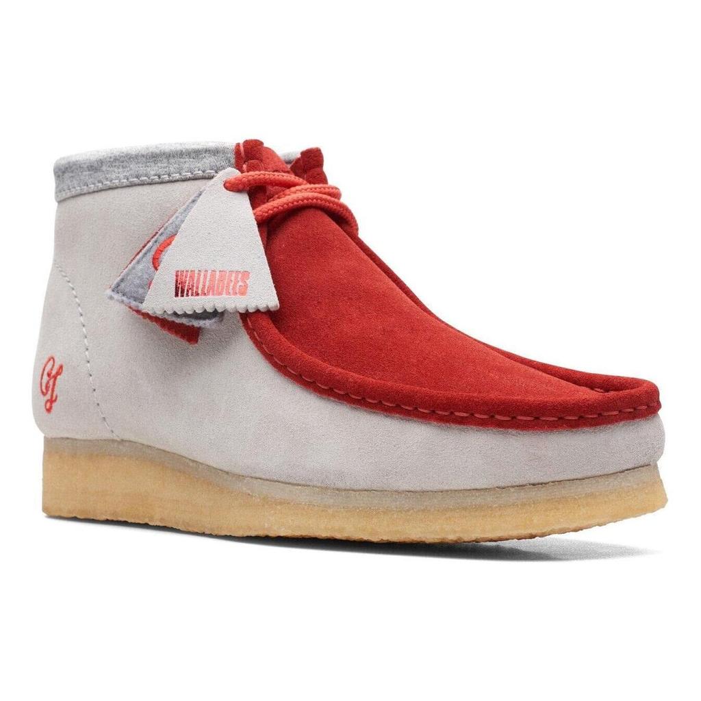 Clarks Originals Wallabee Boot VCY Red Grey Men Sneakers 26165076