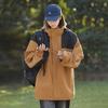 High-end Retro Contrasting Hooded Jacket Men's Trendy Brand Student Outdoor Jacket