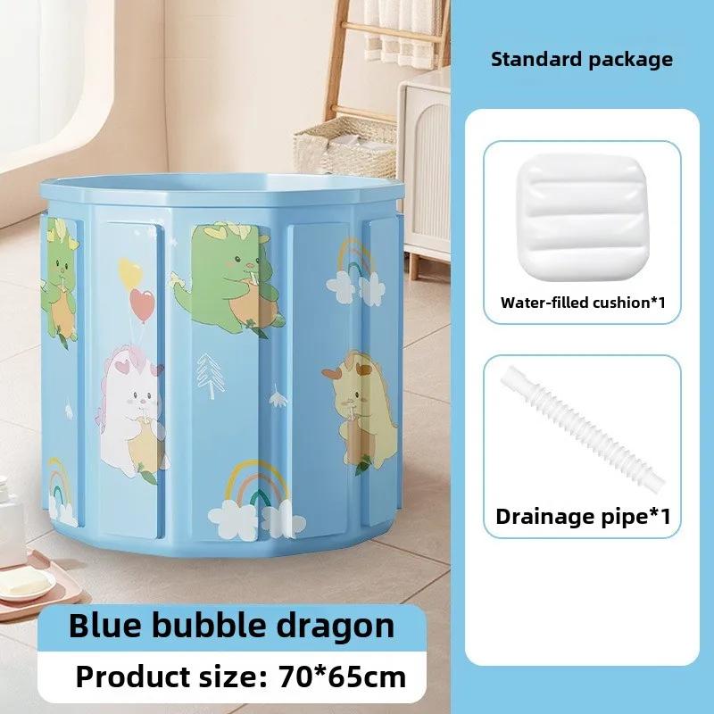 Круглая складная ванна для детей и взрослых, портативная ванна, СПА для ванной, удобное хранение, складное ведро для купания с крышкой