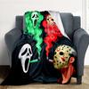 1 шт. Плед Scream Jason для улицы, легкий фланелевый, мягкий и теплый, для использования в любое время года, для дивана, улицы, кемпинга, гостиной, офиса, стула