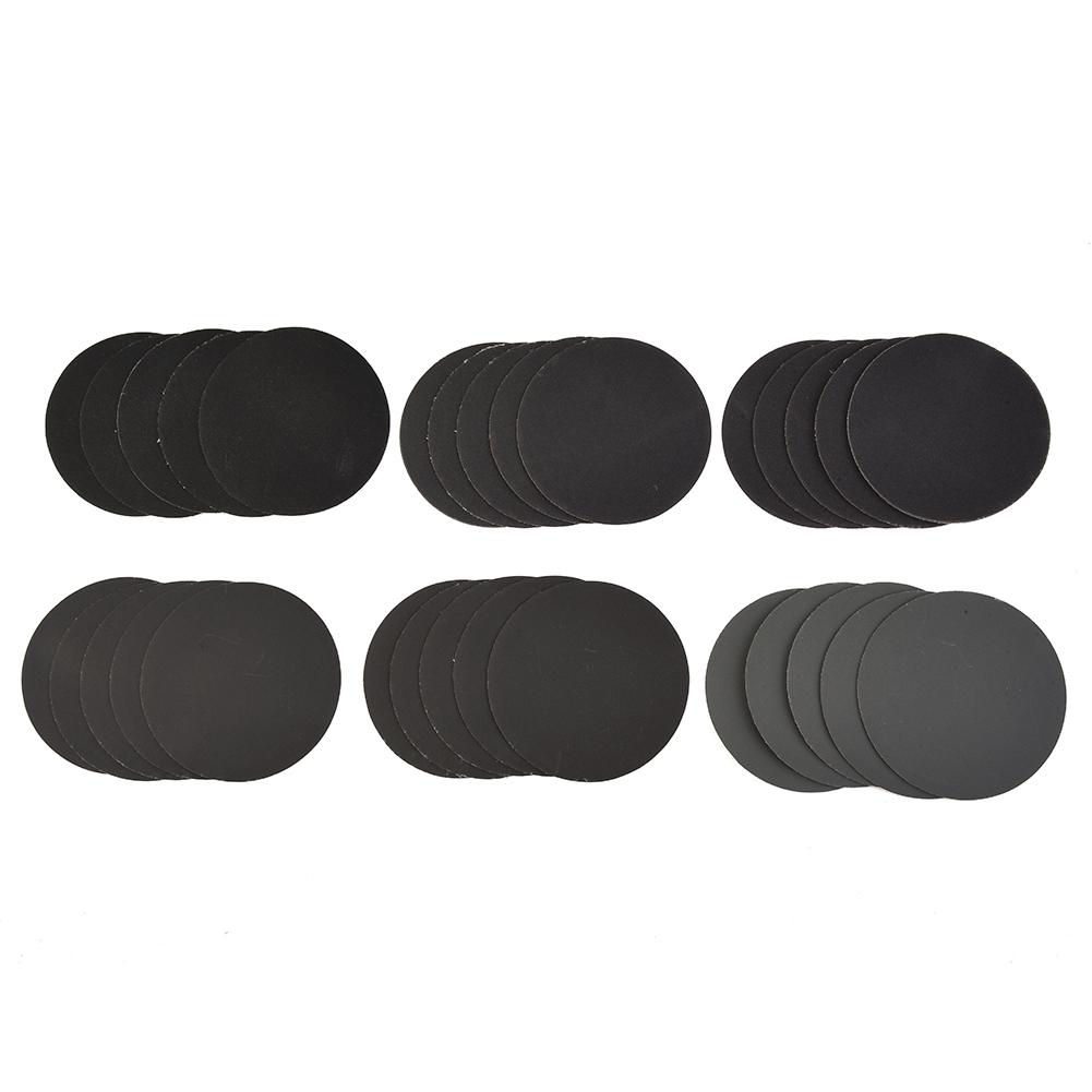30Pcs 3 Inch Sanding Disc Hook&Loop Wet/Dry Hook&Loop 3inch 75mm 320-1500 Grit