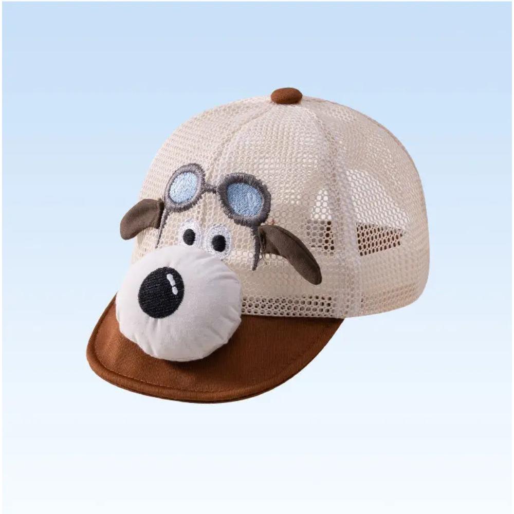 Summer Kids Mesh Baseball Caps Baby Lovely Cartoon Dog Hats Boys Outdoor Sunshade Headwear Accessories 1-3Y