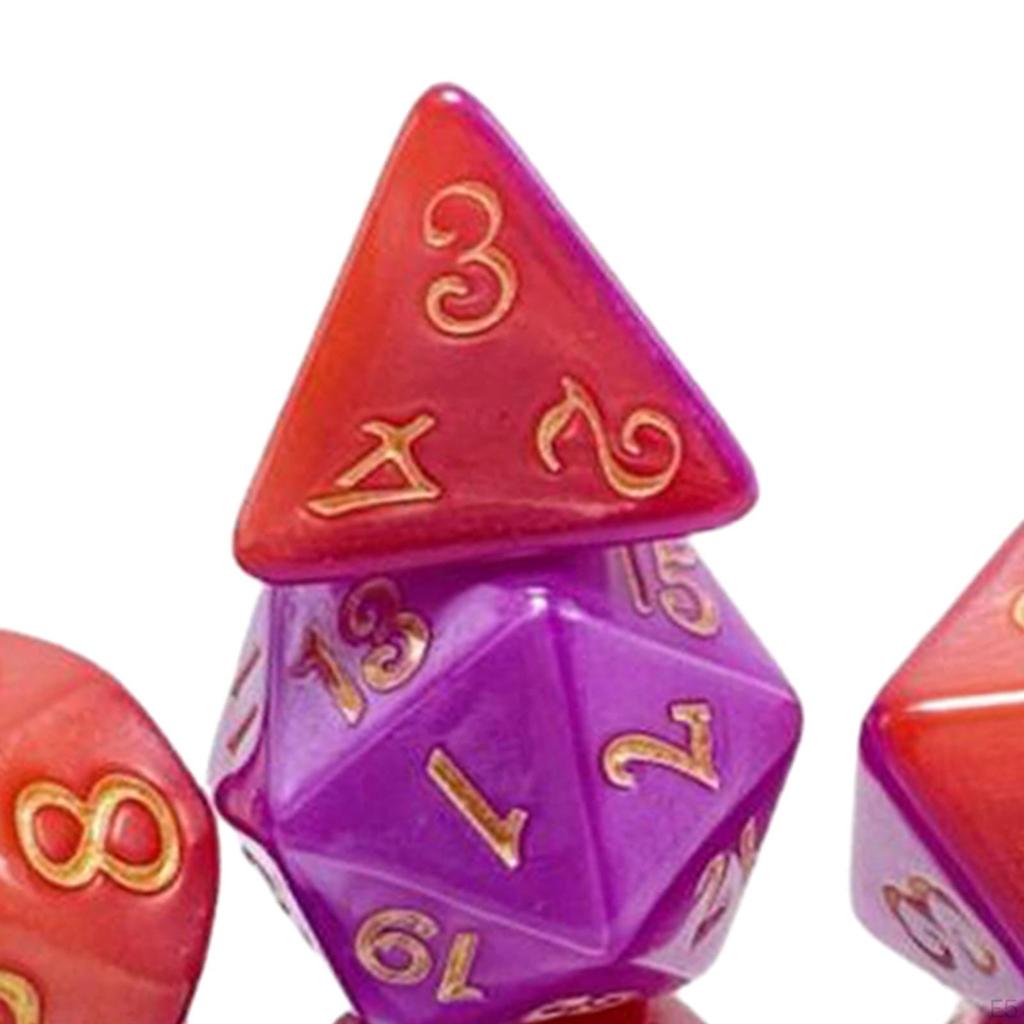7 игральных костей D4-d20 с несколькими гранями Игрушки для вечеринок Настольная игра Аксессуары для классной комнаты Ролевые игры RPG