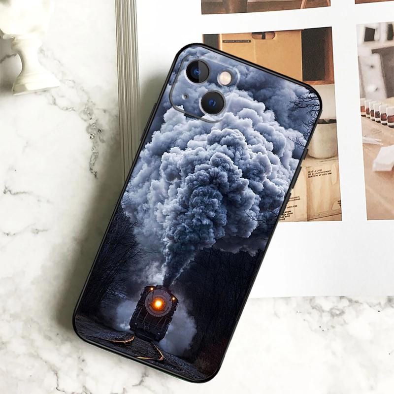 Чехол для телефона с изображением паровоза для iPhone 17 16 15 14 13 11 12 Pro Max Plus 12 13 Mini 16e 17 Air Cover Coque