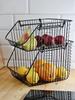 Black Tiered Metal Basket For Fruit And Vegetables