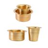Brass Coffee Cup Dawara/Dabara & Tumbler for Serving Filter Coffee/Tea/Traditional kumbakonam Dabara Set Matt - 150ml (Set of 6)