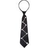 Korean Style Pearls Tie Black Decoration Shirt Tie Elegant Hand-beaded Long Necktie  Students