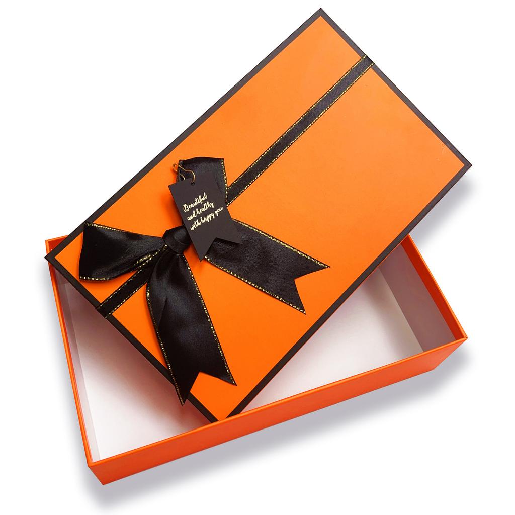 Подарочная коробка с бантом Hermès оранжевая сувенирный подарок подарок драгоценная упаковочная коробка ко Дню святого Валентина подарочная коробка для нижнего белья