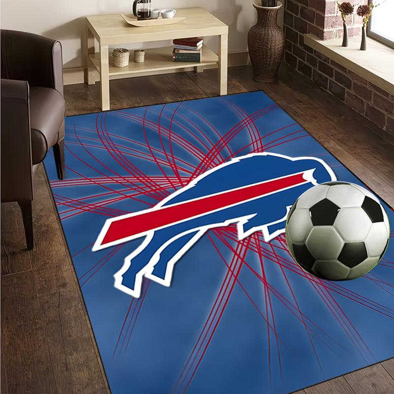 Buffalo basketball Art Rug Office Carpet Non-Slip Mat, Chair Rug Floor Covering for Gaming, Bedroom, Living Room , Home Decor Christmas Gift