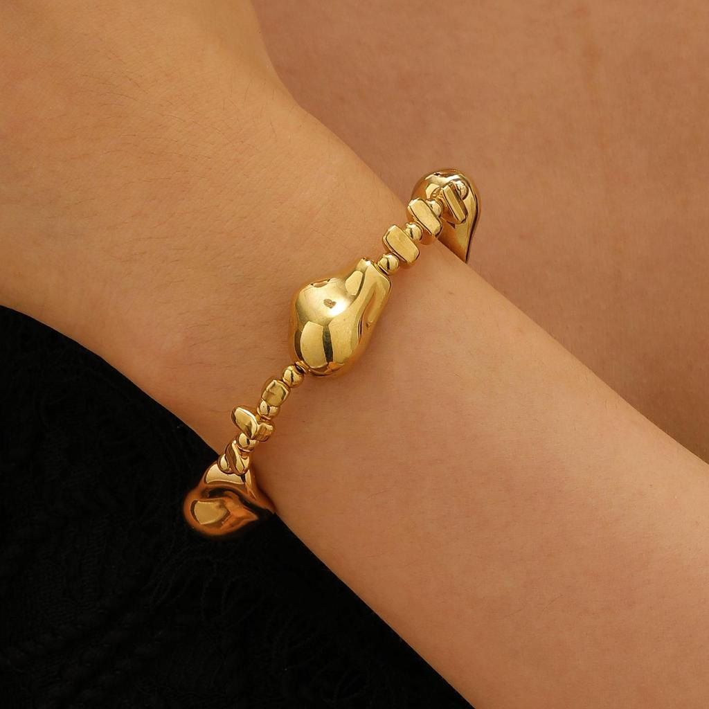 Комплект колье и браслета из барочного неправильного серебристого жемчуга для женщин