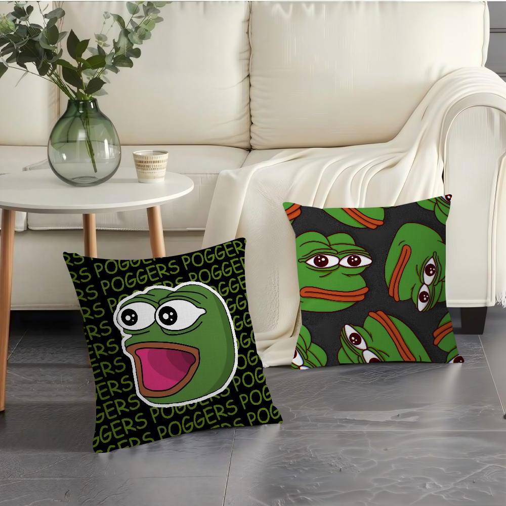 Funny P-Pepe The Frog Personalized Pillow Cover Kids Bedroom Wild Party Decor Pillowcase kid Birthday shower Gift