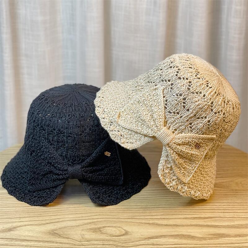 Шляпа рыбака, детская, новая, весенне-летняя, полая, дышащая, солнцезащитная шляпа, элегантный бант, модная, шляпа-тазик