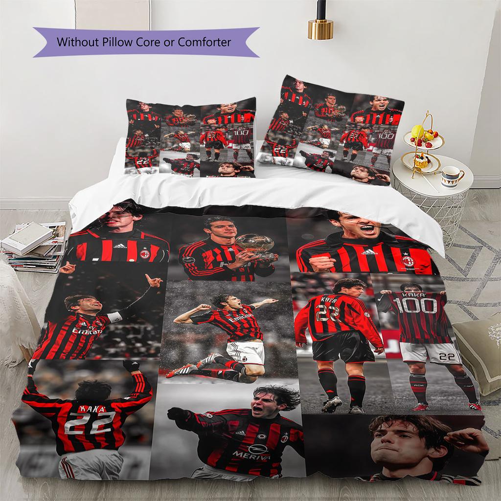 Kaká Pattern Bedding Home Decoration Birthday Gift (1 * duvet cover + 2 * pillowcase, without core),fan merchandise.
