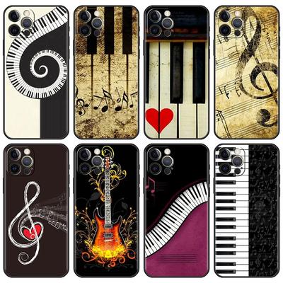 Чехол для телефона с пианино и гитарой для iPhone Samsung Galaxy Redmi Xiaomi Oppo OnePlus Note SA 7 8 9 10 11 12 13 14 20 21 22 23 53 54 Pro Max Ultra TPU Soft