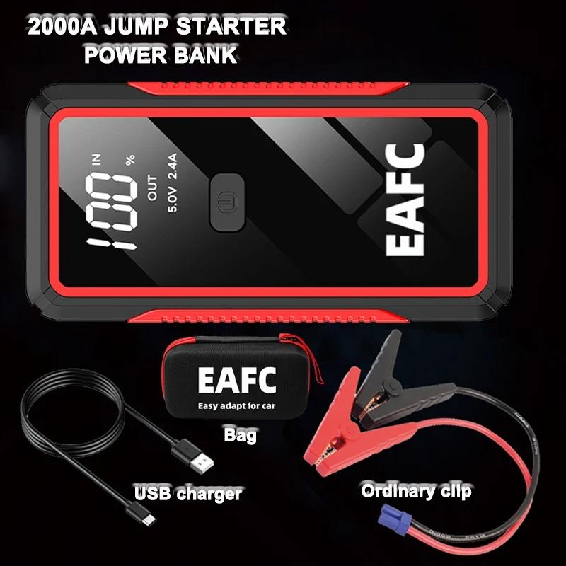 EAFC 12V Car Booster Power Bank Portable 4000A/2000A/1000AJump Starter Battery Emergency Boosters Starting Device Car Starter