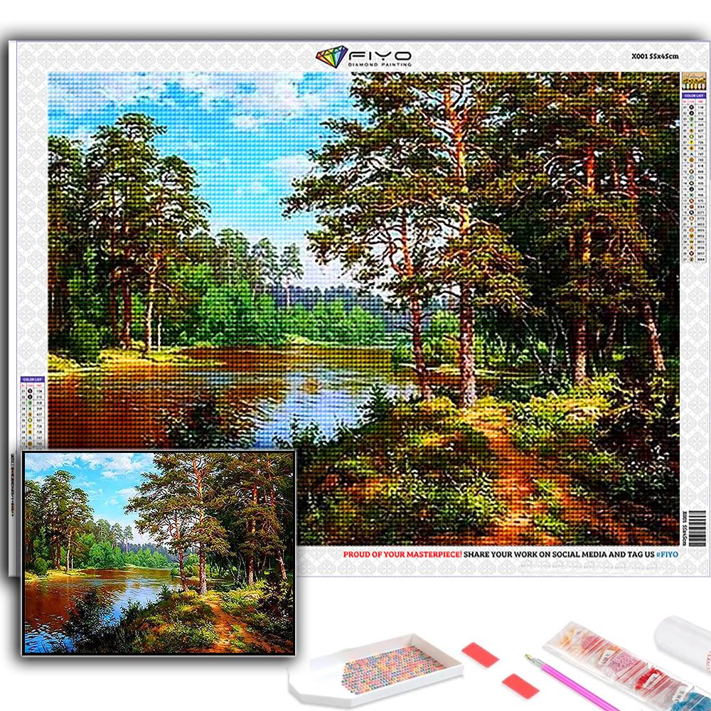 Популярная 5D Diy вышивка крестиком горная хижина четыре сезона пейзажная живопись полная дрель набор для вышивки крестом Наклейка на стену домашний декор