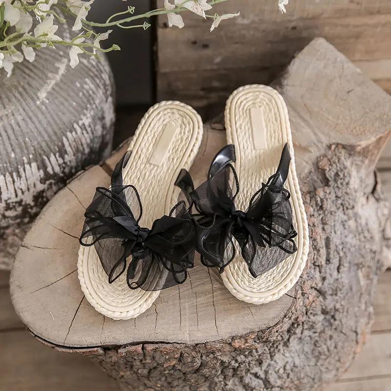 Женские тапочки Удобная обувь для женщин Шлепанцы Шлепанцы Босоножки на танкетке Стильные элегантные и модные Повседневные Нормальные