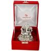 Silver Plated Pagdi Ganesh God Idol Statue Oxidized Finish with Beautiful Velvet Box Packing and with Carry Bag (10H X 8W X 8L Centimeters)