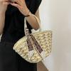 Straw Woven Tote Bag Holiday Travel Beach Portable Women's Handbag