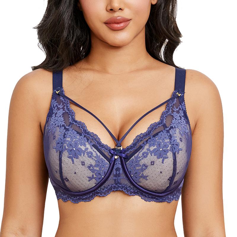 Sexy Lace Bras for Women Push Up Bra Plus Size Underwire Brassiere Intimate Ladies Lingerie 34 To 52