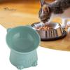 Pure Color Raised Base Easy To Wash Pet Feeder Bowl Cats Dogs Food Snacks Dish Plate Pet Supplies