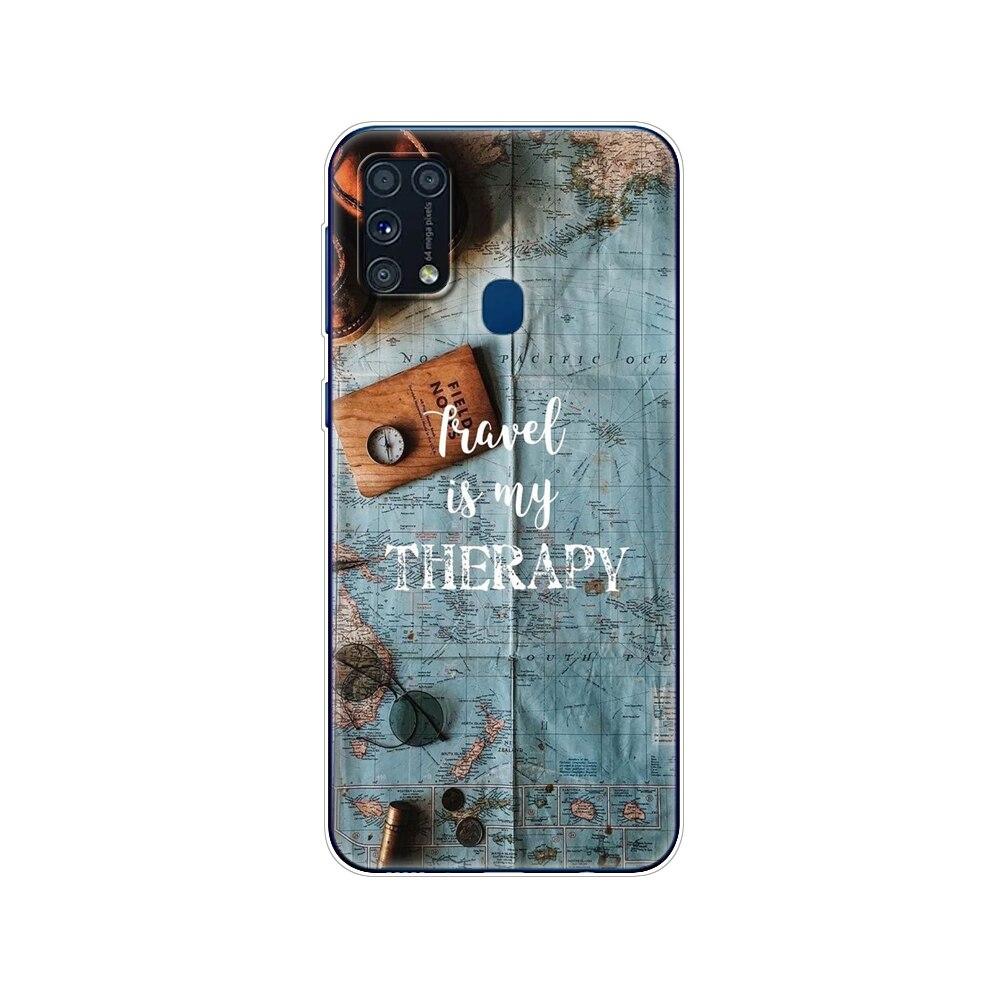 Чехол из ТПУ для Samsung M31, 6,4 дюйма, чехол из ТПУ для Samsung Galaxy M 31 SM-M315 m315, задний чехол для телефона, бампер, зима, снег, Рождество