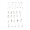 30pcs Earring Hooks Pendant Set with 10 Earring Hooks 20 Earring Pendant DIY Silver for Jewelry Making
