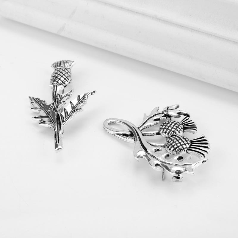 Scottish Thistle Celtic Knot Brooch Pin