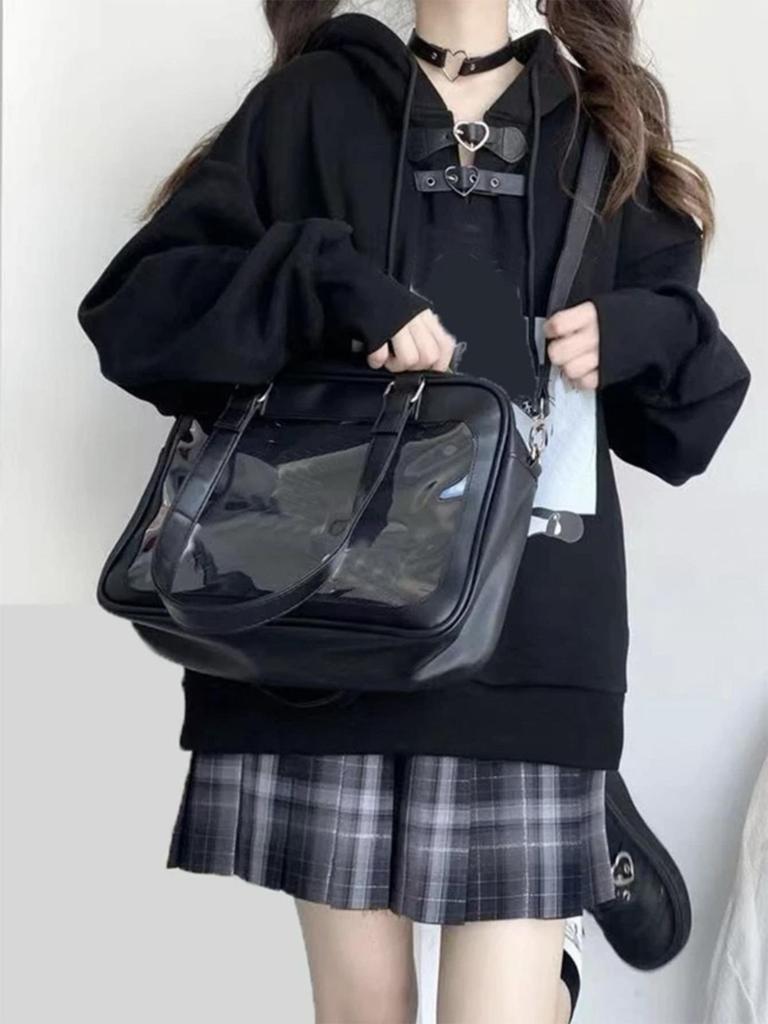 Японская аниме сумка через плечо Ита - Прозрачная сумка для значков и кукол для студентов и женщин