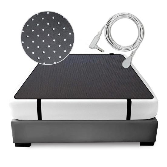 Матрас для заземления для сна, противоскользящий, водонепроницаемый, искусственная кожа с заземляющим шнуром, снимает мышечную боль, улучшает