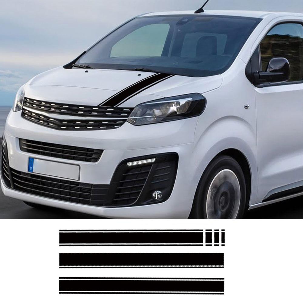 Чехол на капот автомобиля Наклейки на двигатель Для Peugeot Traveller Opel Zafira Life Фургон Графика на капот Виниловая наклейка Тюнинг Аксессуары