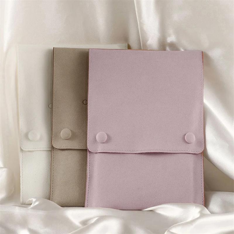 Jewelry Organizer Pouch with Card Bracelet Pearl Necklace Storage Wedding Gifts Bag Solid Color Fashion Jewelry Bag
