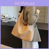 Solid Simple Color Large Capacity Women Casual Woven Tote Bag Commuting For
