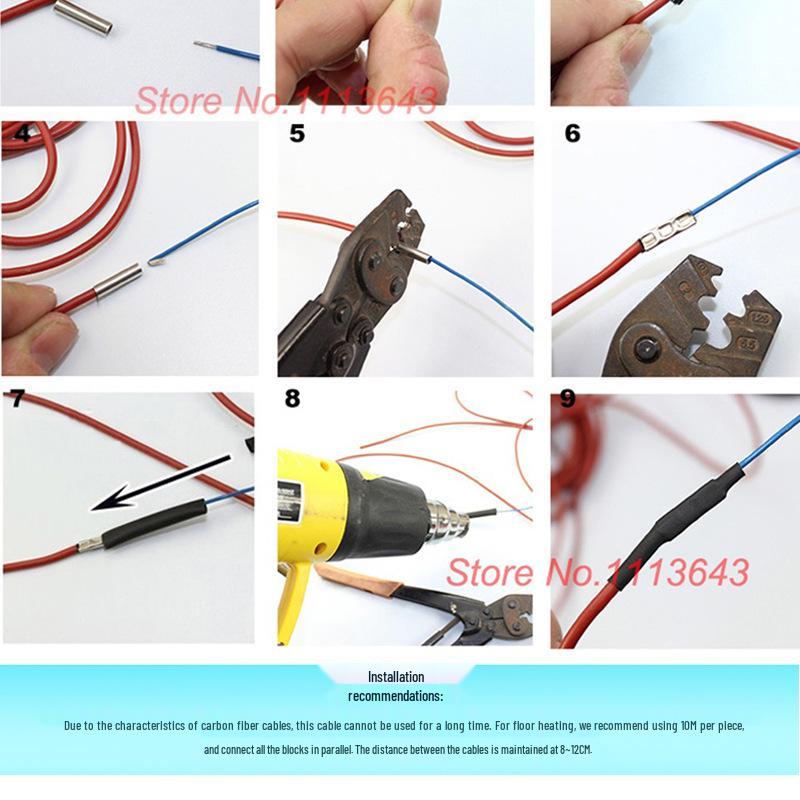 Электрический нагревательный провод из углеродного волокна 12K для подогрева пола, одеял и инкубаторов