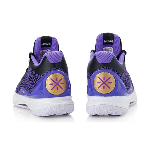 Li Ning WOW 4 Way Of Wade 4 LYFE Нескользящие Легкие Средние Баскетбольные Кроссовки Мужские Фиолетово-Черные ABAL035-9
