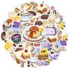 35pcs Playful Bakery Stickers Cute Coffee DIY Stickers Coffee Stickers For DIY Phone Laptop Scrapbook Bike Guitar DIY Suitcase