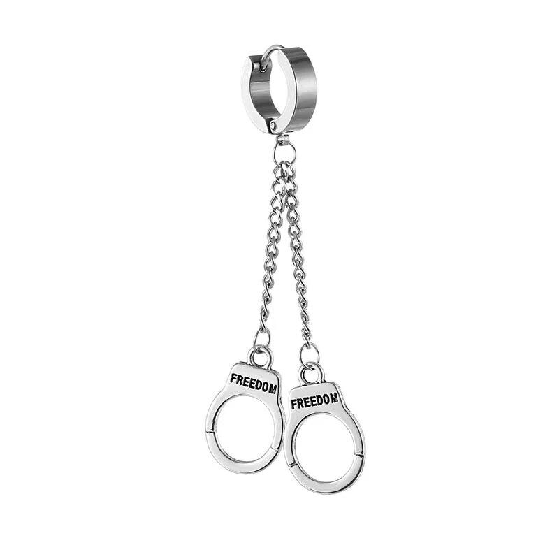 1 Piece Punk Stainless Steel Drop Dangle Earrings For Men/Women New Style Hip Hop Gothic Ear Buckle Jewelry Best Gifts