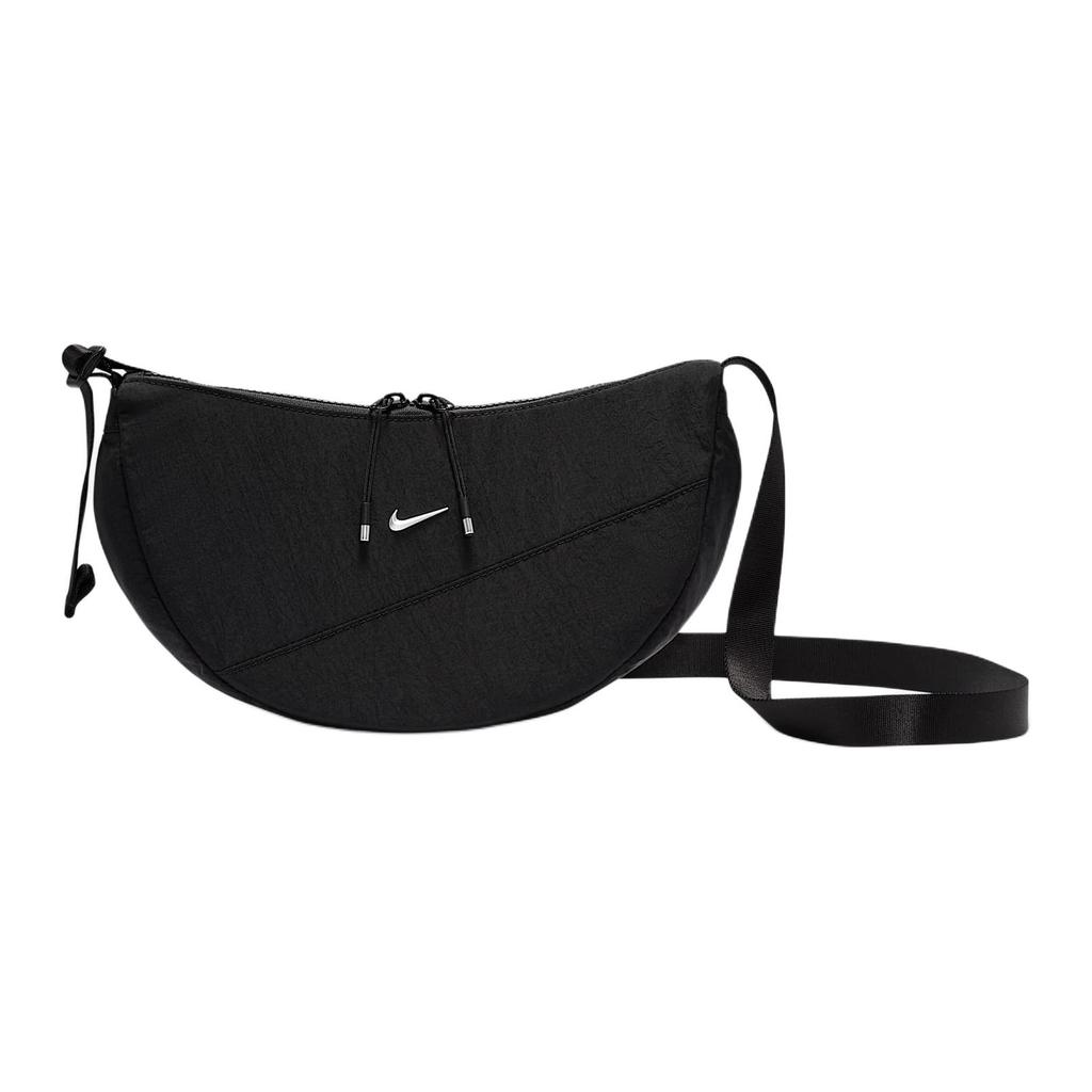 Nike Logo Zipper Nylon Shoulder Crossbody Bag Unisex Bags Black HQ4370010