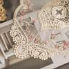 Французский романтический овальный кружевной вышитый подстаканник для спальни, кабинета, кухни, чашки, столика, салфетки для еды, фруктов, рождественского украшения