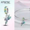 Blue Colored Dragonfly Rose Gold Bird Phoenix 925 Silver Bead Fit Bracelet Women Gift Diy Accessory Party Jewelry