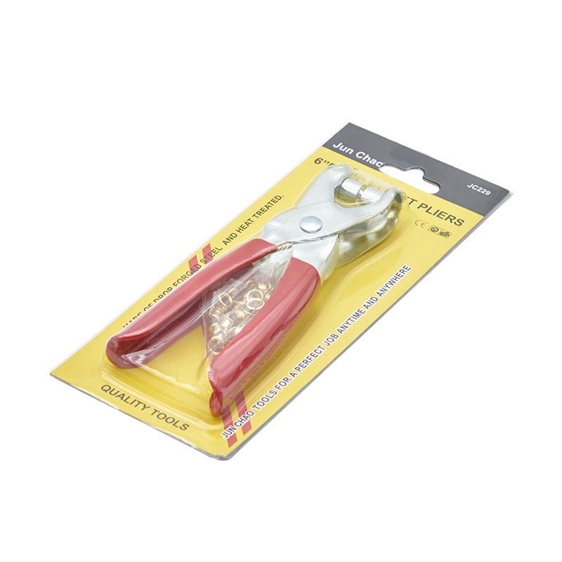 Single Hole Rivet and Eyelet Punch Pliers with Grommet Press