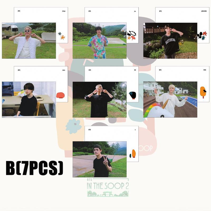 7 шт./компл. K-POP BTS варьете «IN THE SOOP S2» фотооткрытка ЛОМО открытка для фанатов АРМИЯ