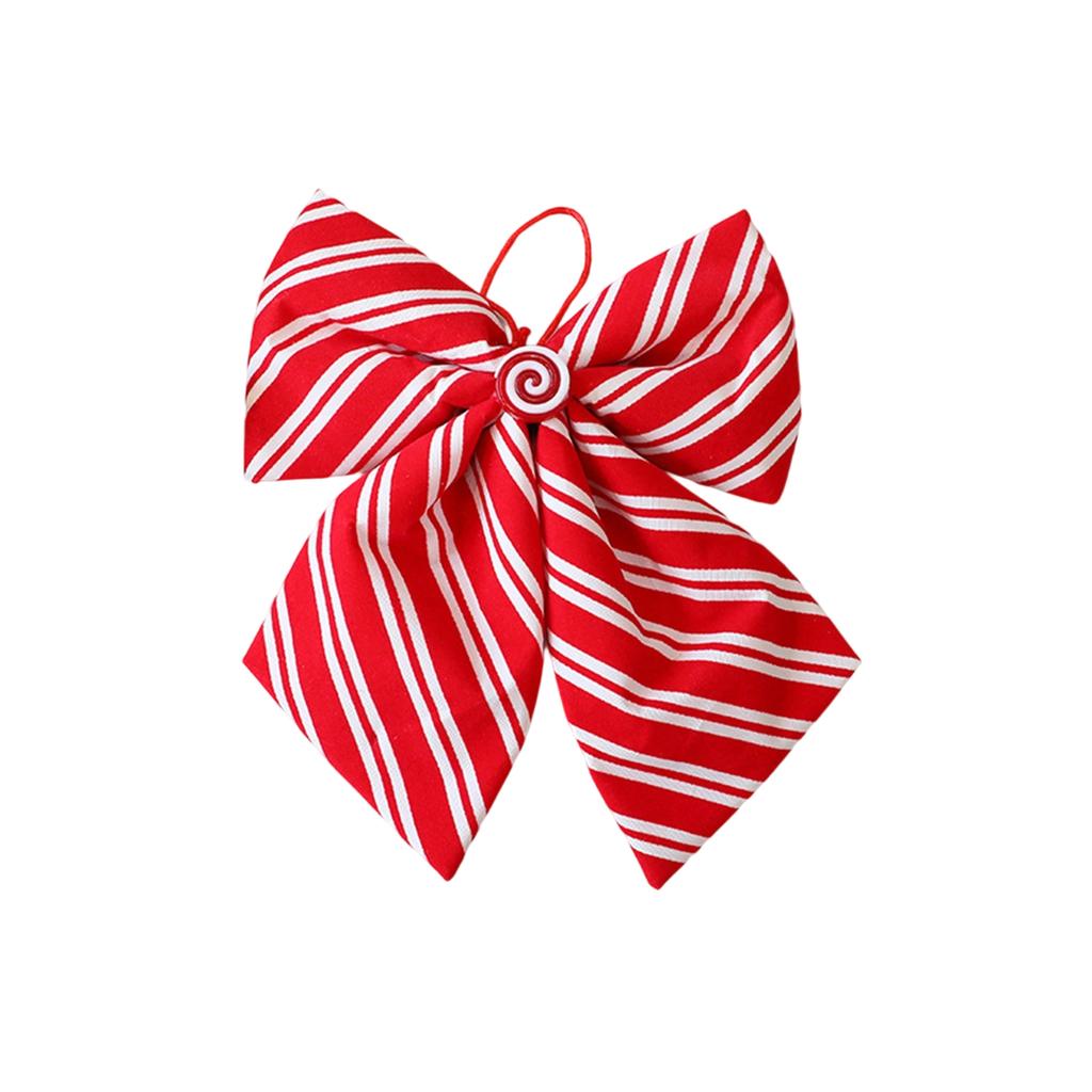 Конфетно-полосатый бант Рождественский бант для венка Рождественский бант Подходит для рождественской елки Венка Ленты Двери Окна Снаружи Вечеринка Подарок